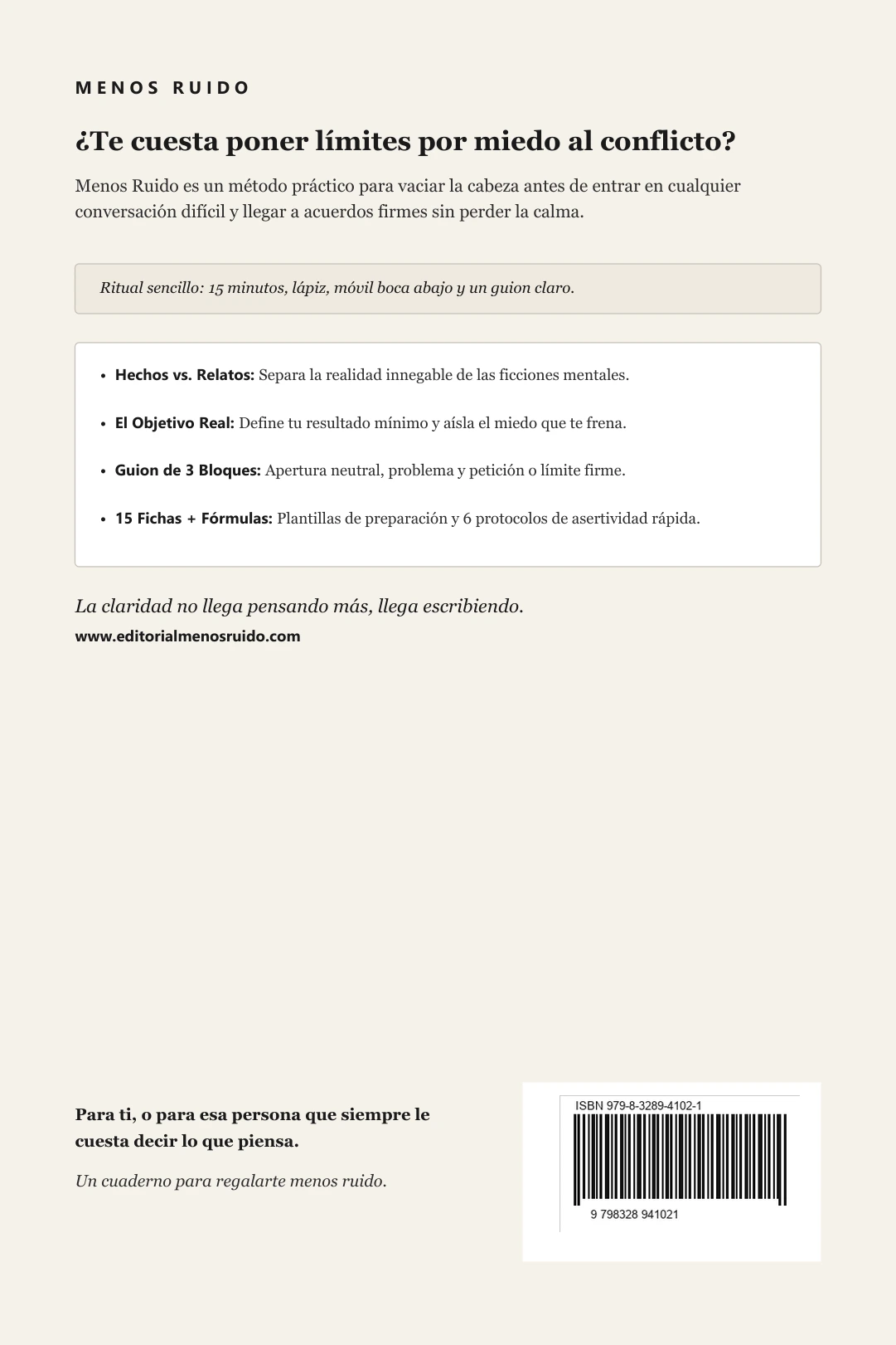 Contraportada con código de barras KDP
