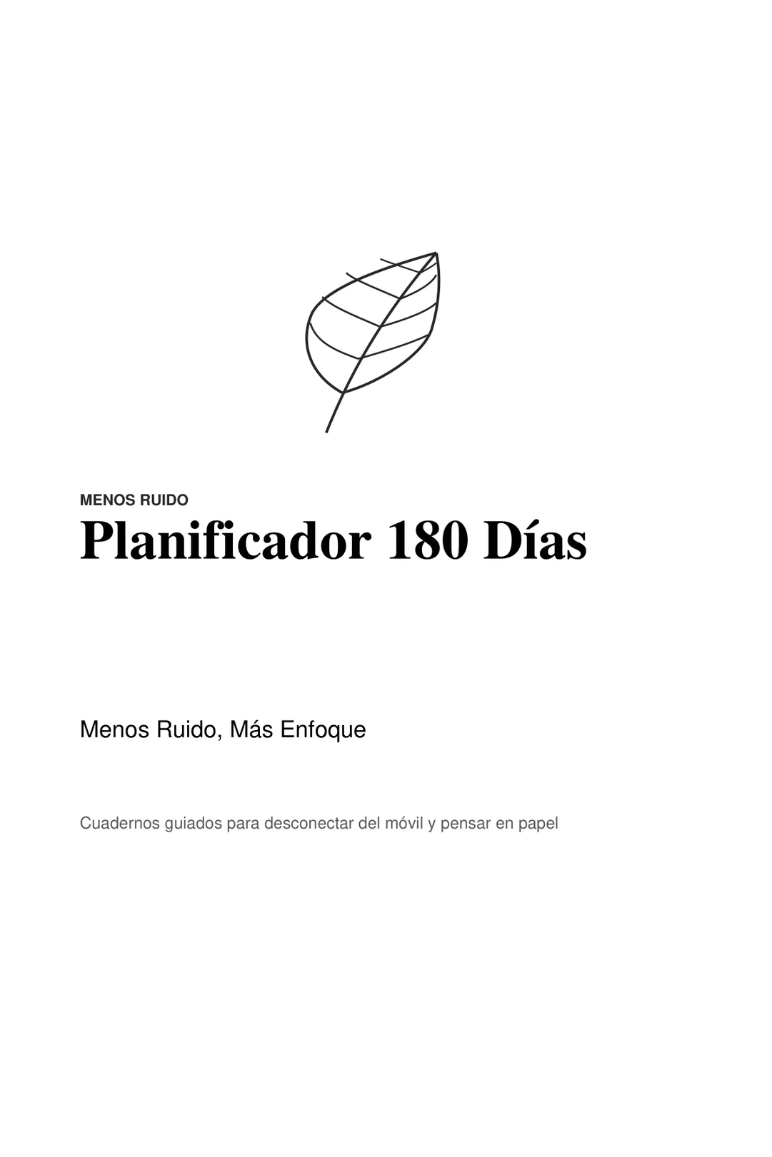Portadilla: Planificador 180 Días