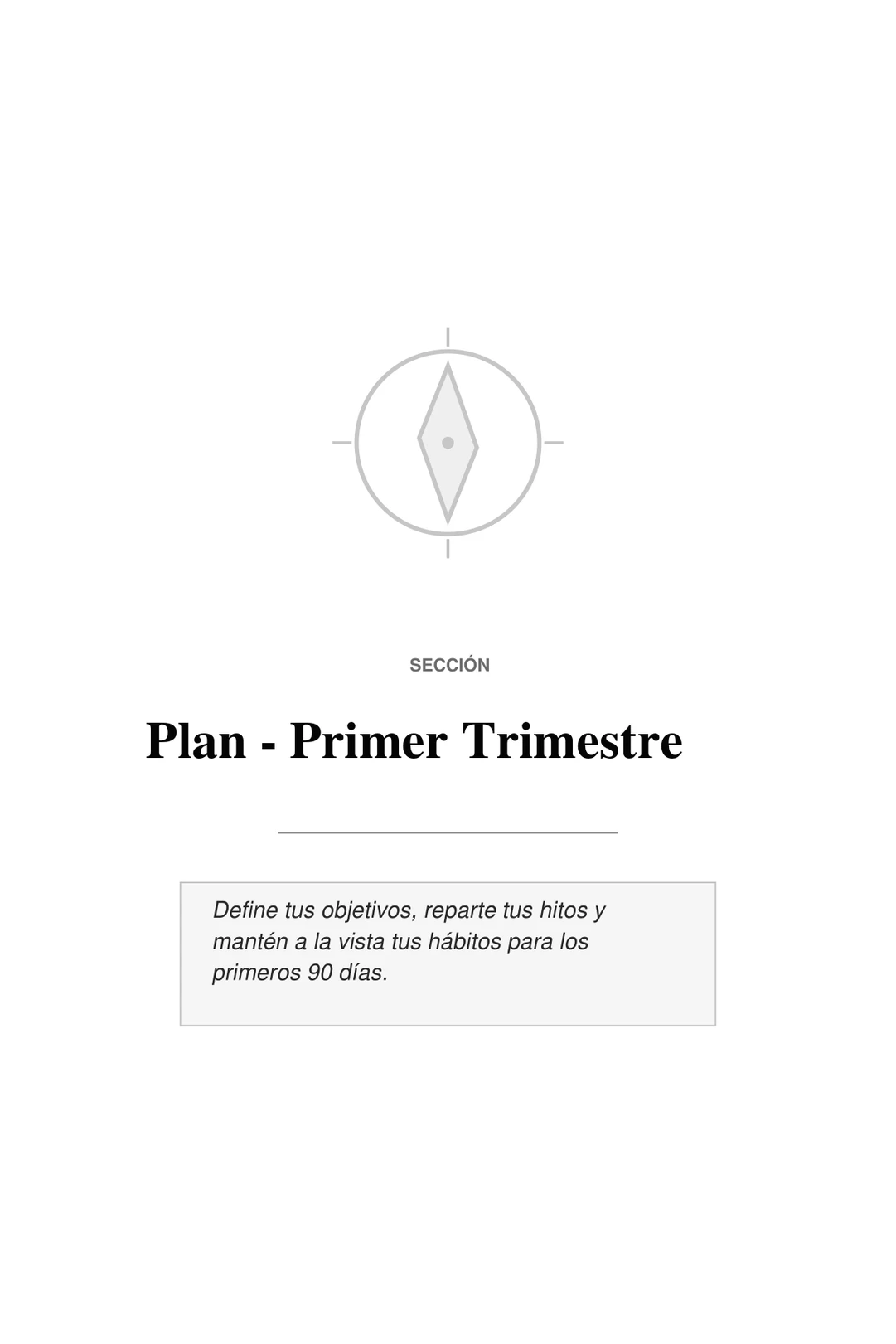Sección: Plan - Primer Trimestre