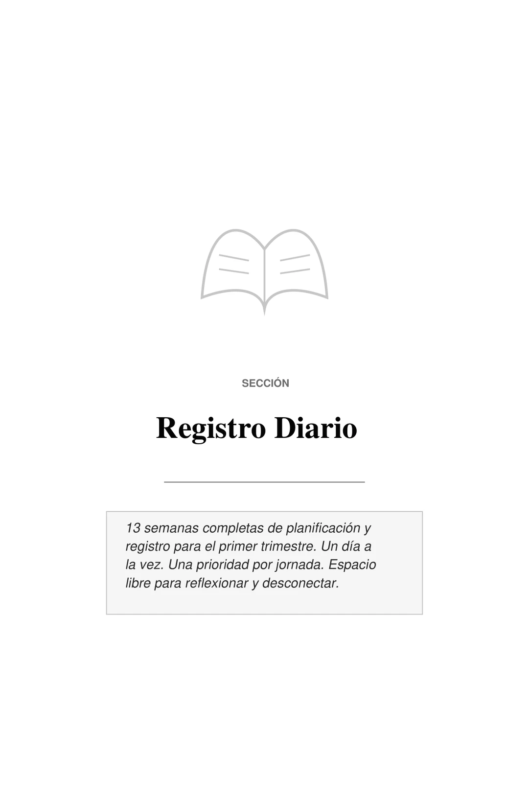 Sección: Registro Diario (26 semanas)