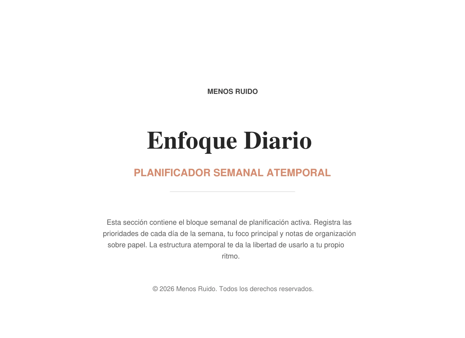Portadilla: Planner Semanal